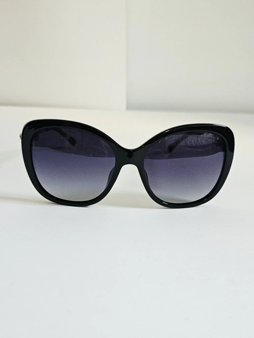 Chanel Acetate Butterfly Winter Pearl Sunglasses 5339-H Black